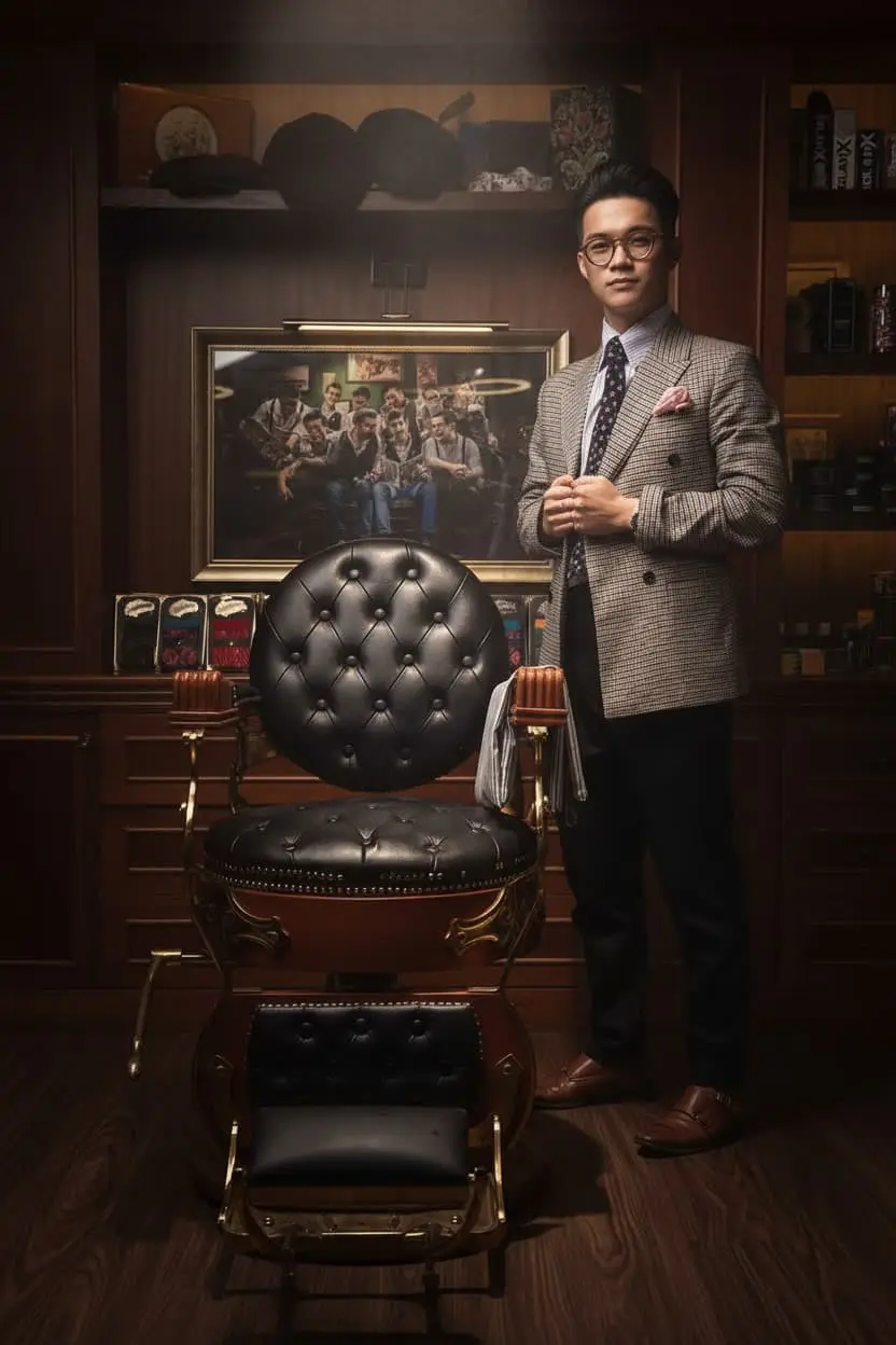 Expert barber at House of Barbaard Hanoi