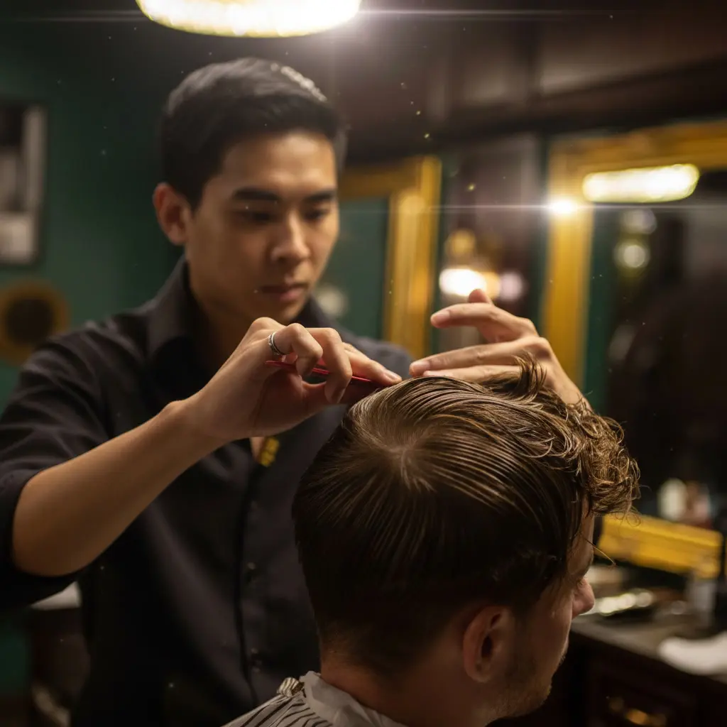 Classic grooming ritual at House of Barbaard
